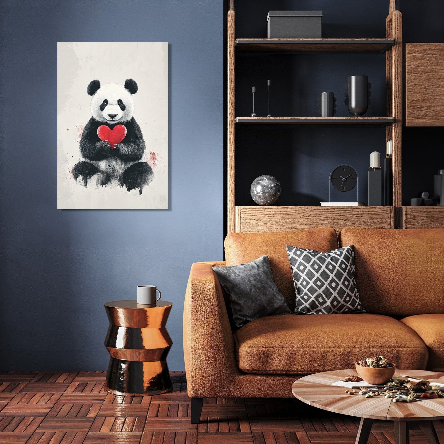 Panda Heart Canvas