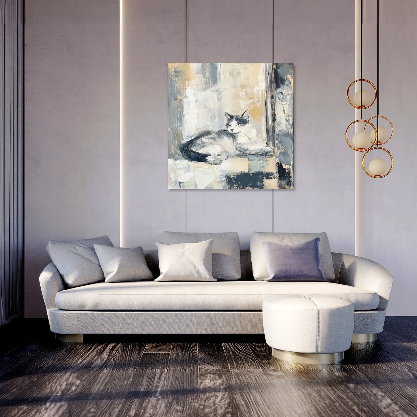 Lounging Feline Canvas