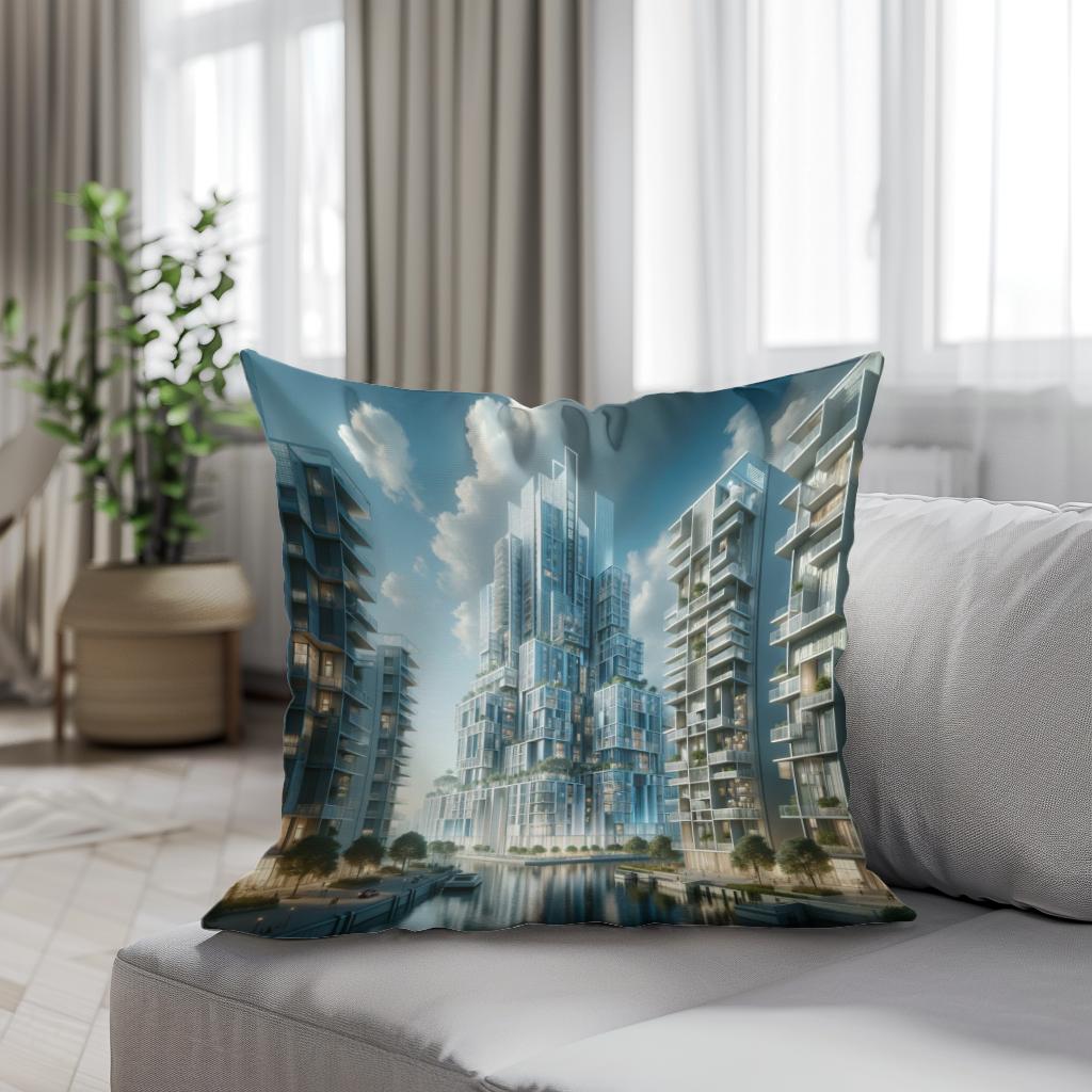 Future Skyline Cotton Cushion