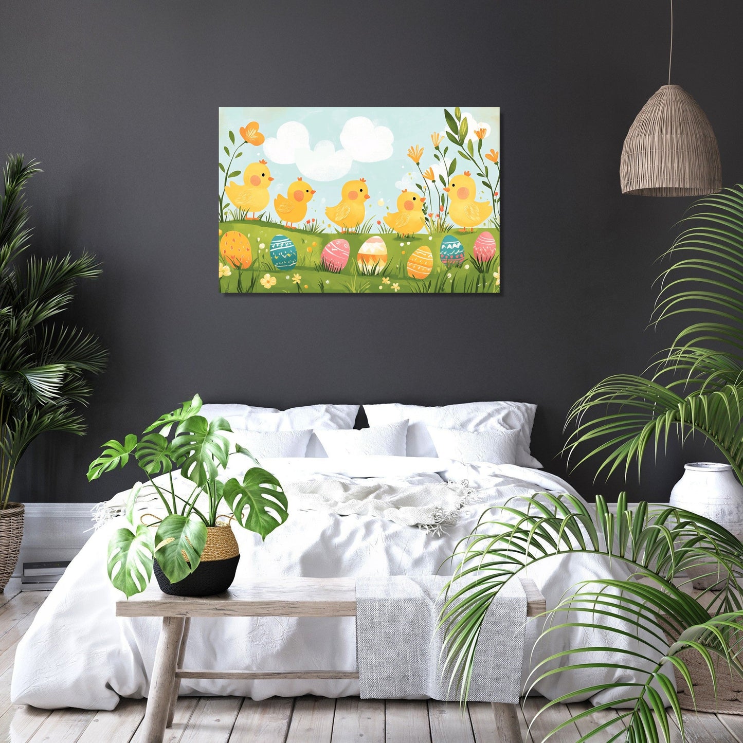 Chick Parade Meadow Canvas