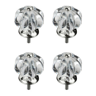 Set Of 4 Victorian Style Clear Acrylic Drawer Knobs