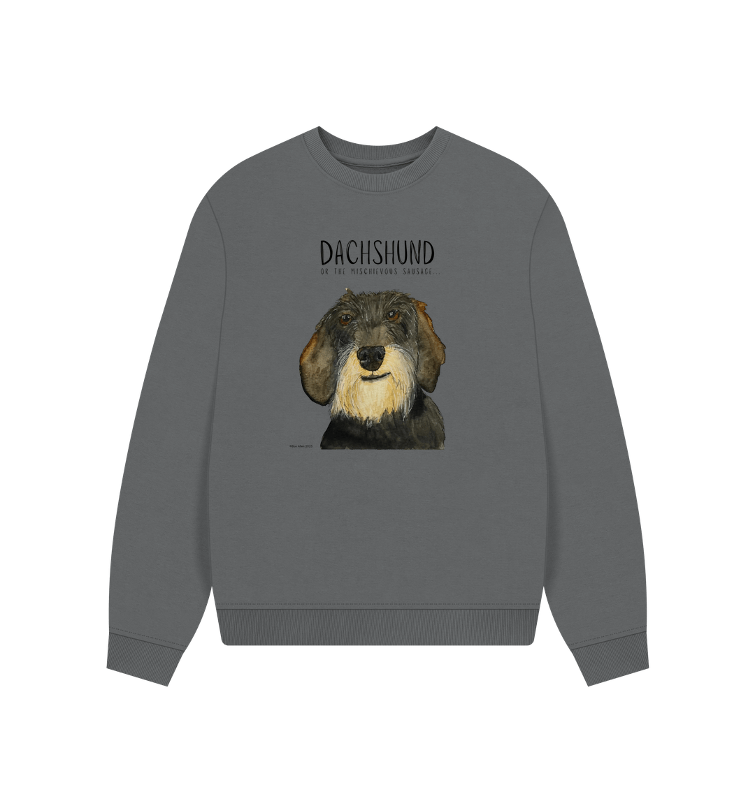 Comfy, Cozy, & Cute: The Wire Haired Dachshund Oversized Sweatshirt"