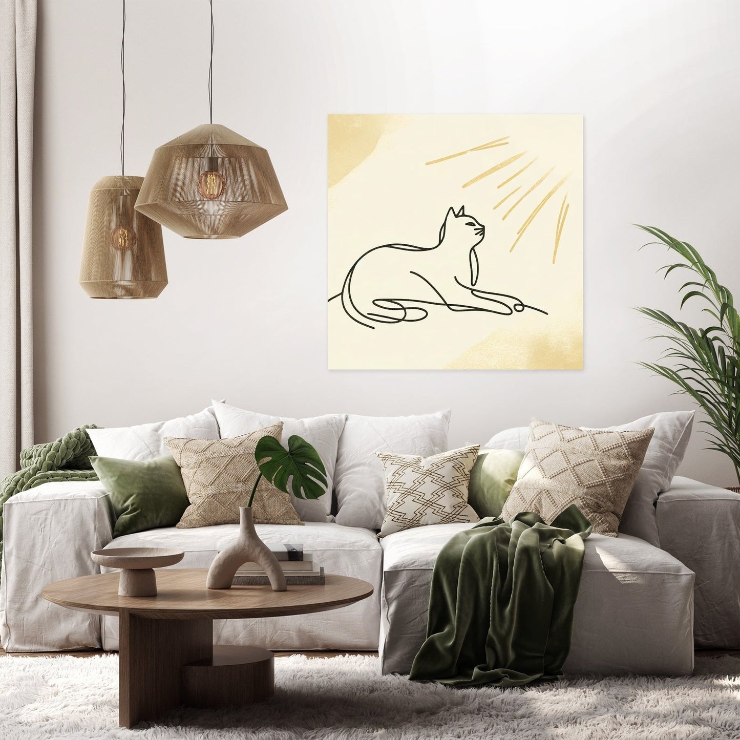 Sunlit Cat Canvas
