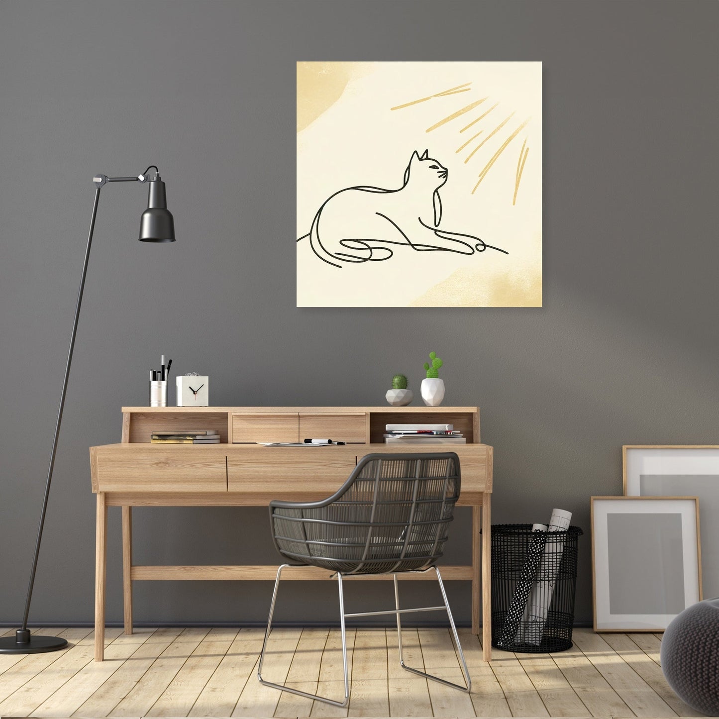 Sunlit Cat Canvas