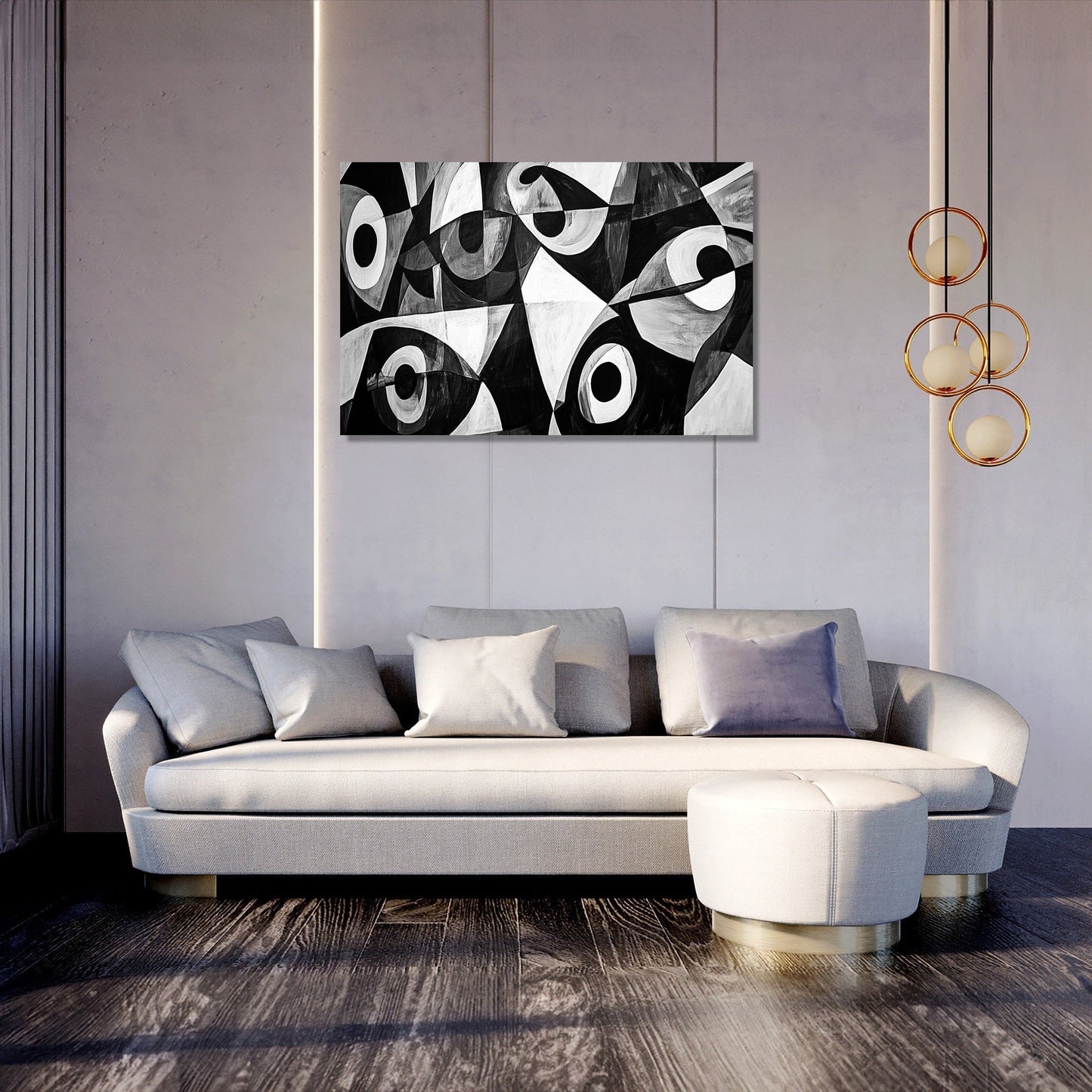 Monochrome Geometrics Canvas