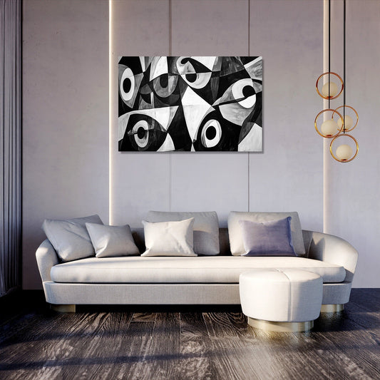Monochrome Geometrics Canvas
