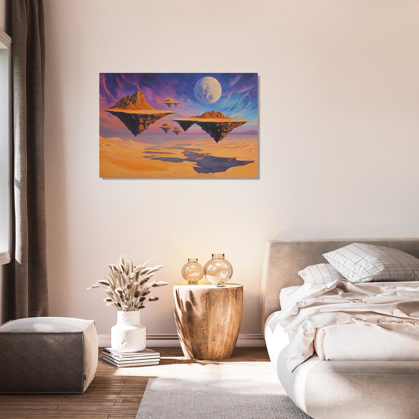 Floating Desert Moon Canvas