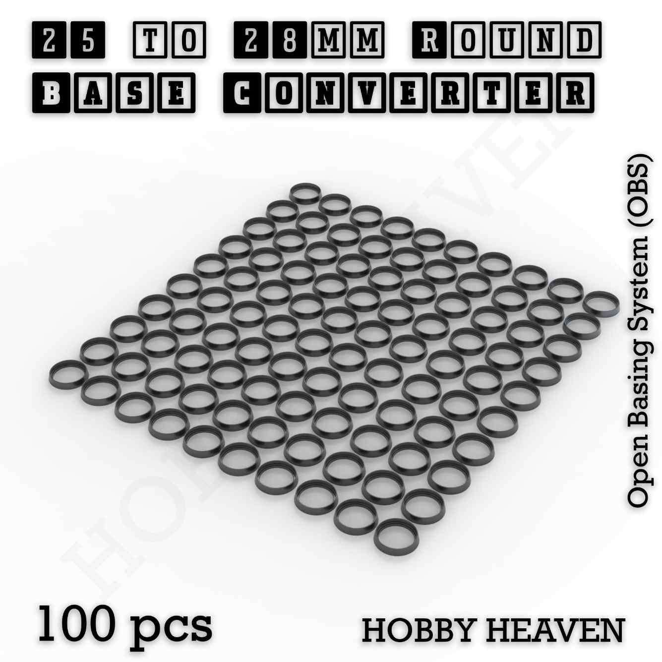 Round to Round Base Converters 3D Print Full Range