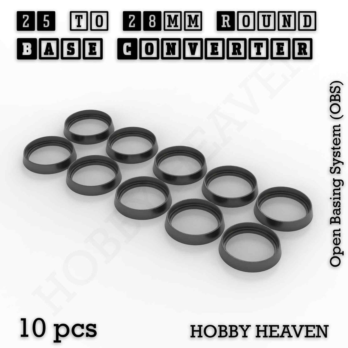 Round to Round Base Converters 3D Print Full Range