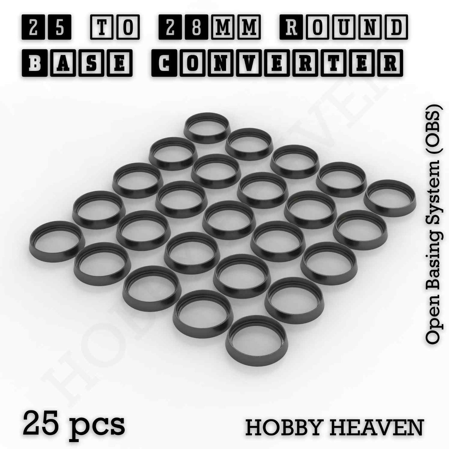 Round to Round Base Converters 3D Print Full Range