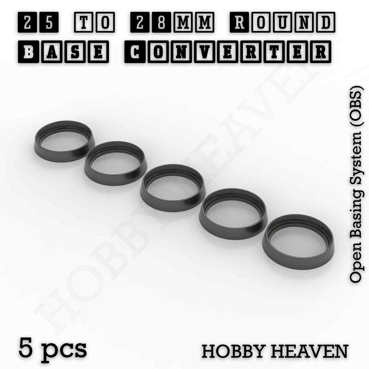 Round to Round Base Converters 3D Print Full Range