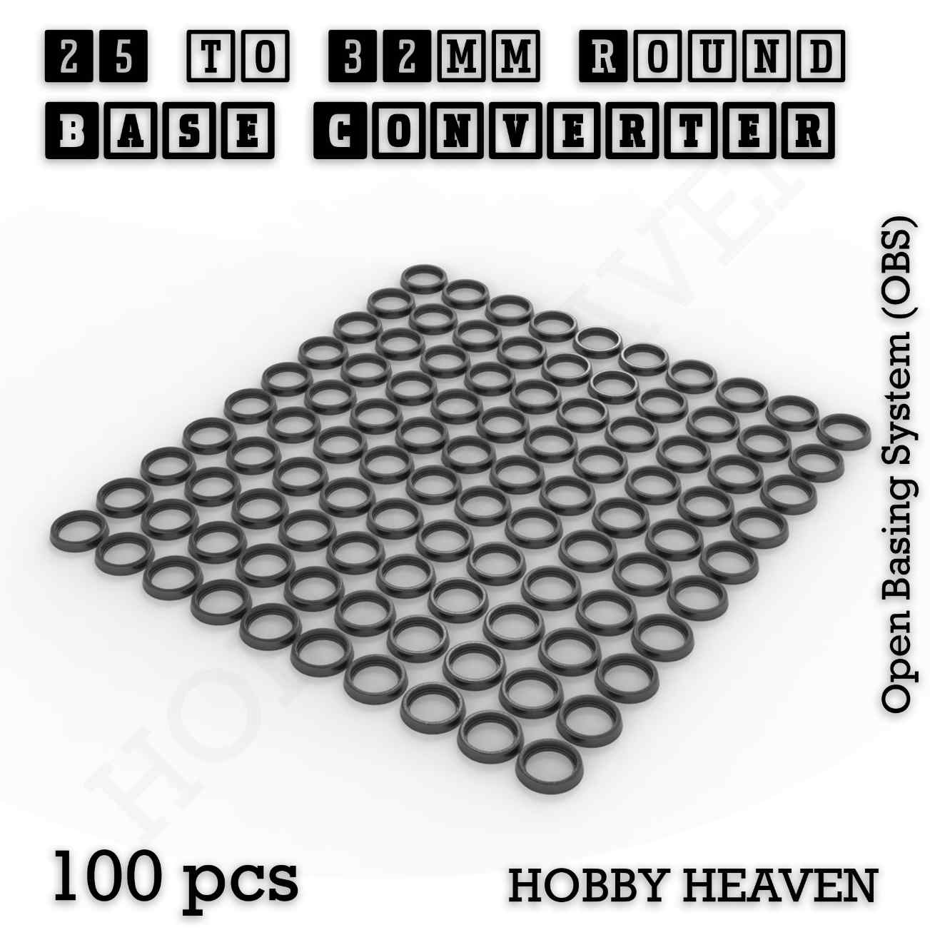 Round to Round Base Converters 3D Print Full Range
