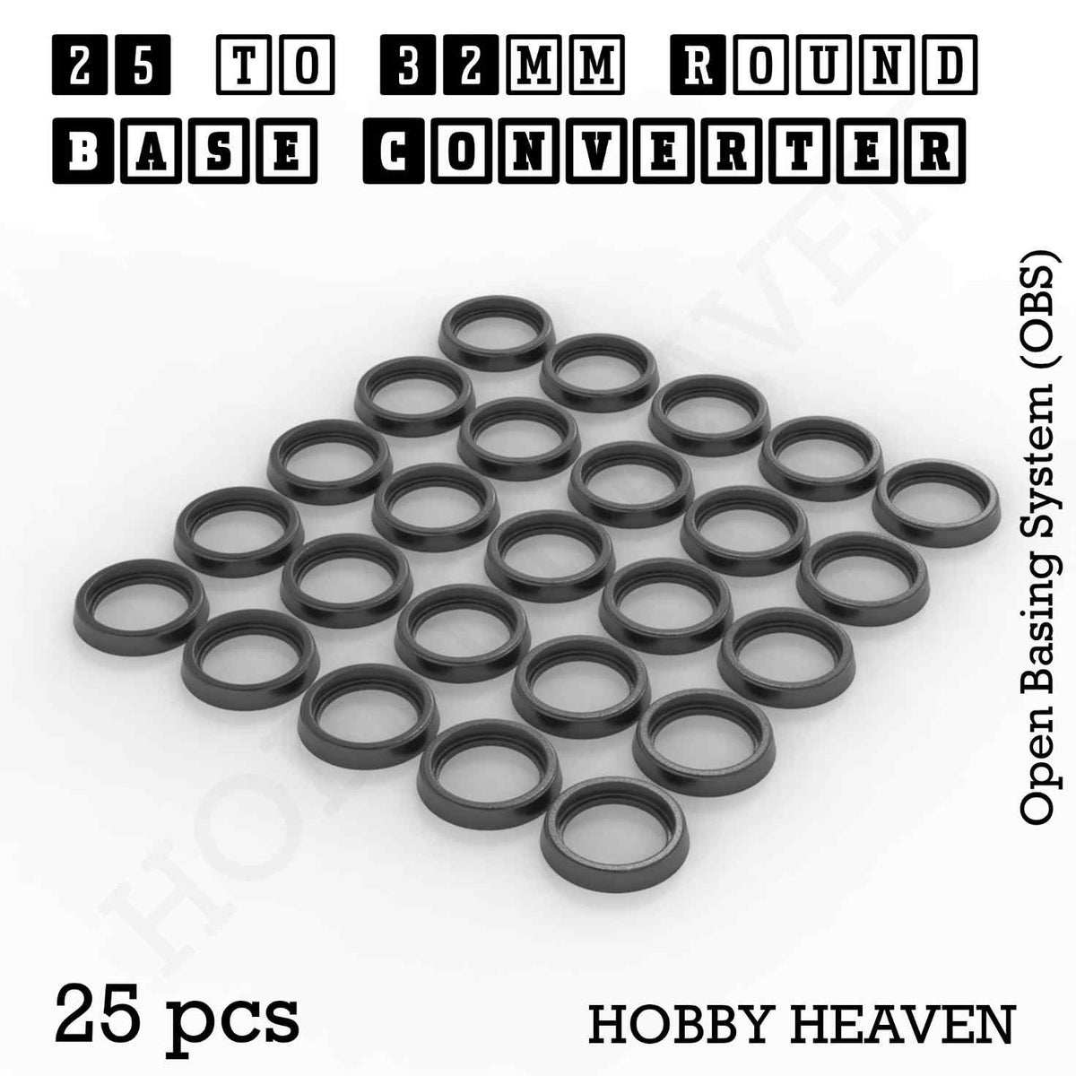 Round to Round Base Converters 3D Print Full Range