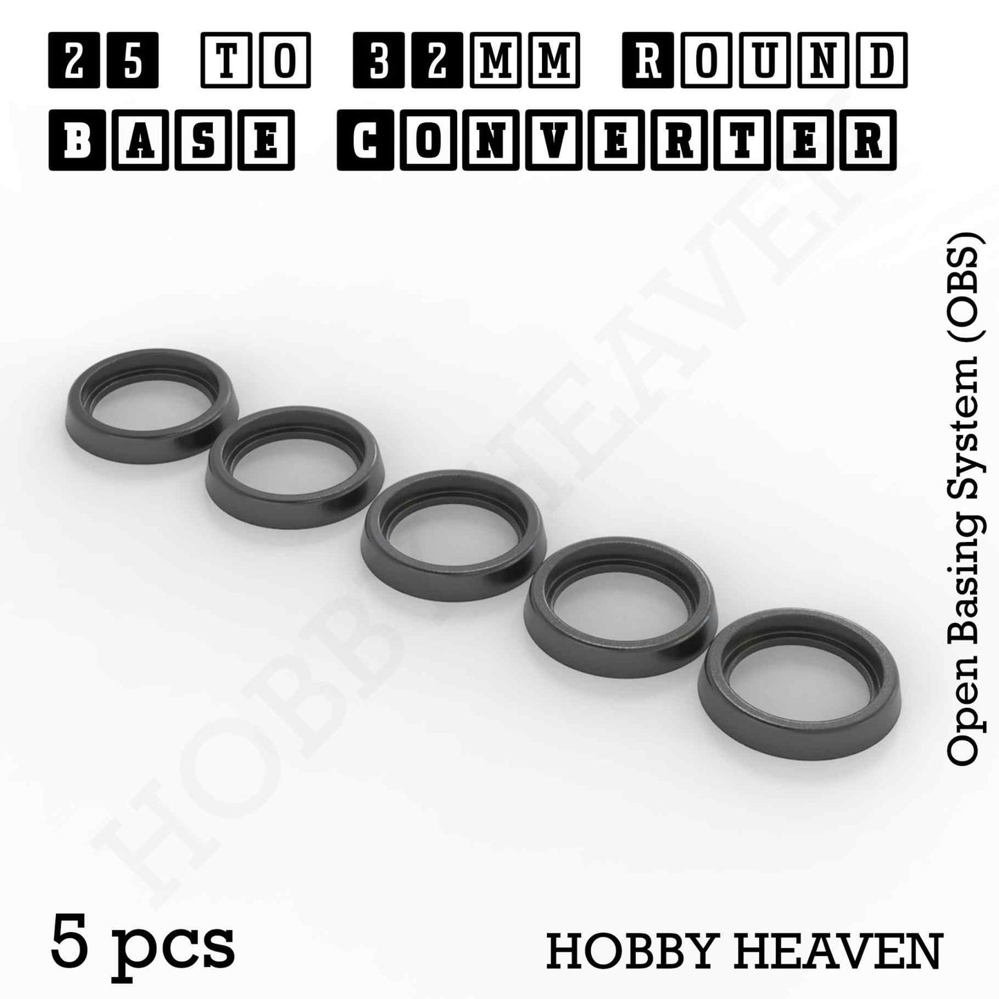 Round to Round Base Converters 3D Print Full Range