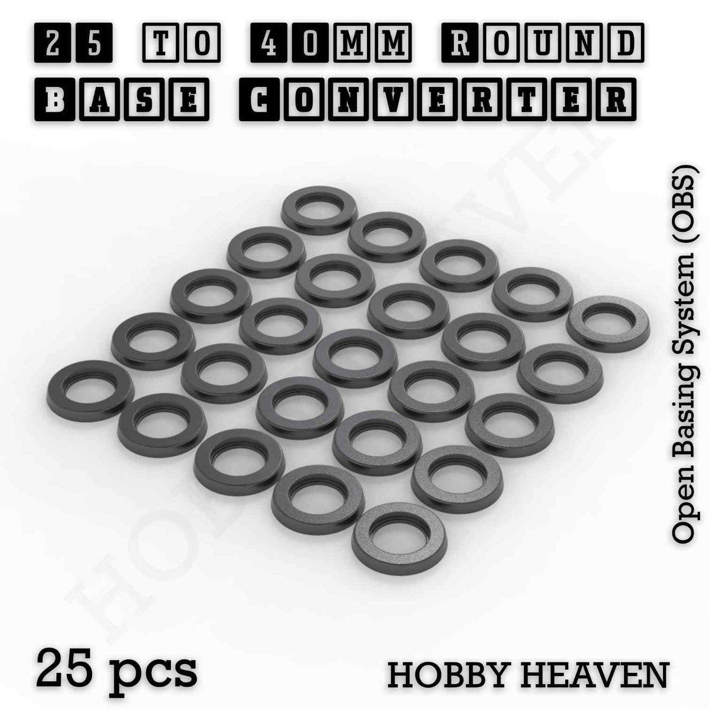 Round to Round Base Converters 3D Print Full Range