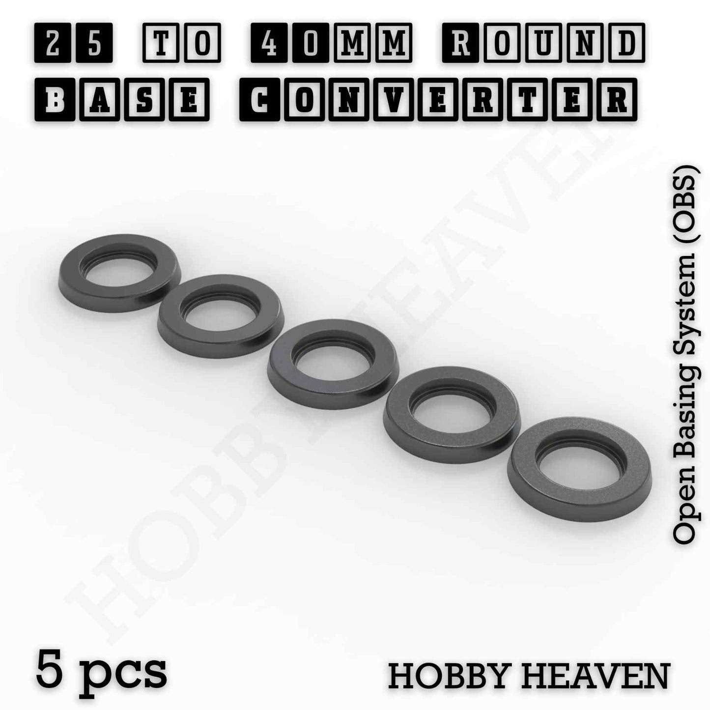 Round to Round Base Converters 3D Print Full Range