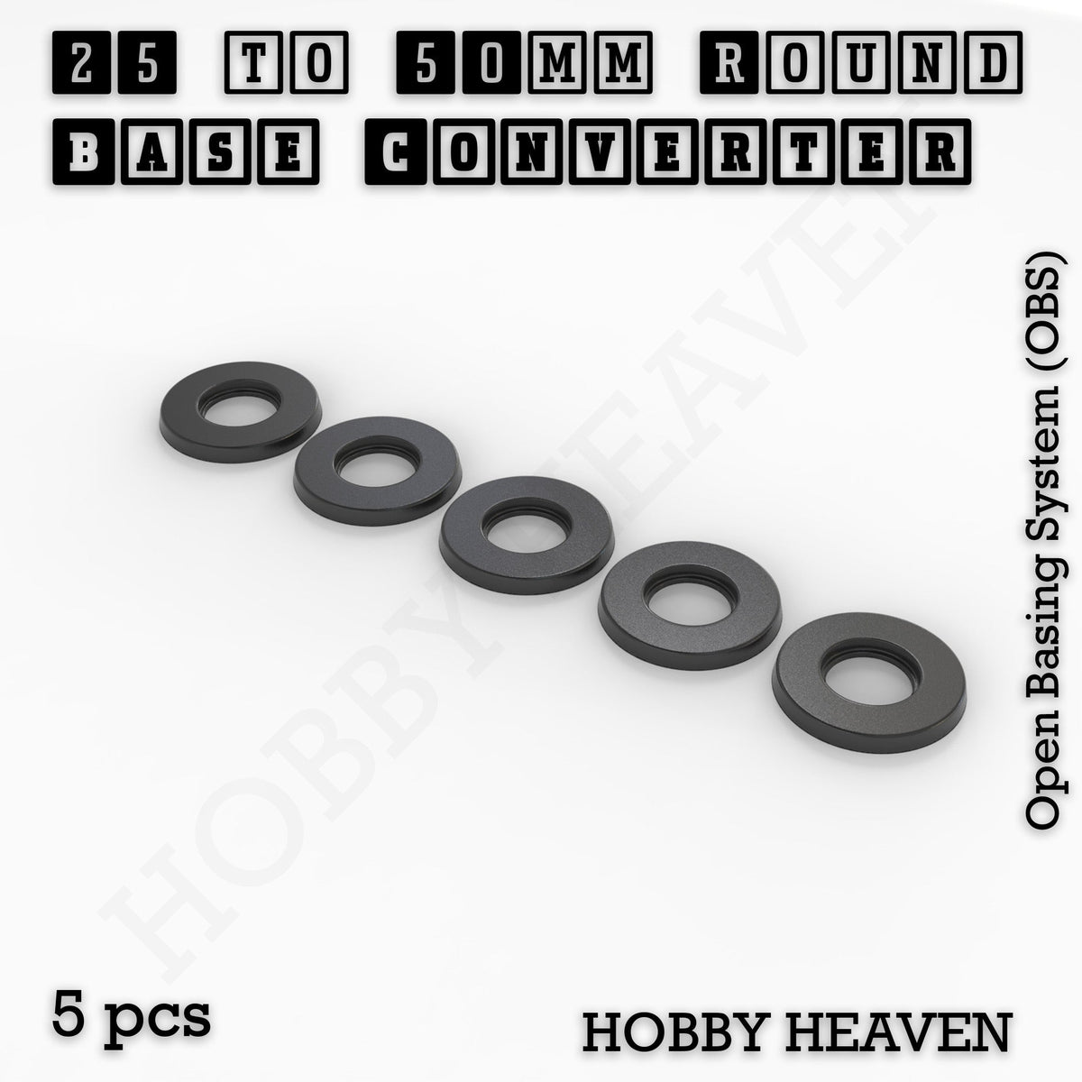Round to Round Base Converters 3D Print Full Range