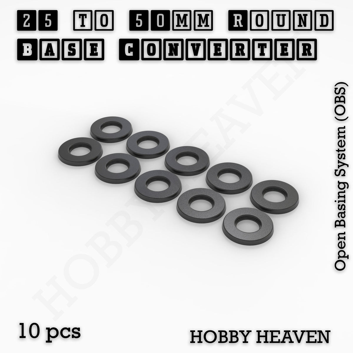 Round to Round Base Converters 3D Print Full Range