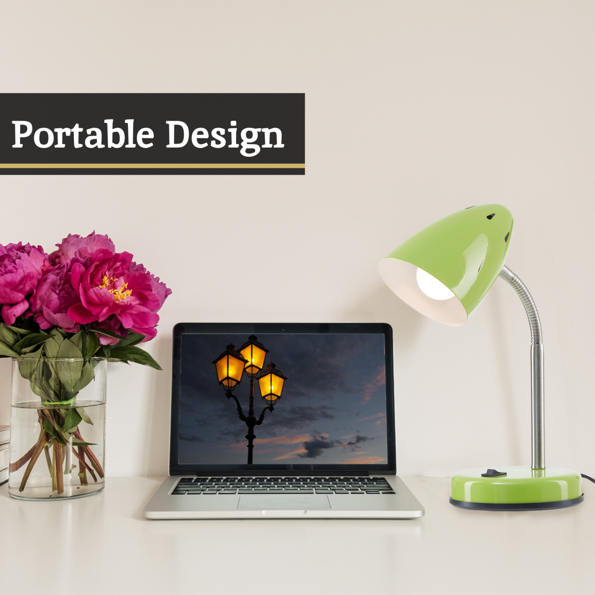 Flexi Green Gloss Desk Lamp