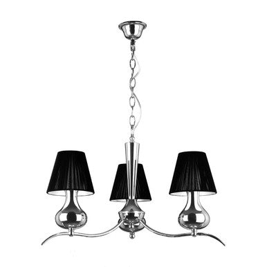 Ravan 3 Arm Black Shades Pendant Light