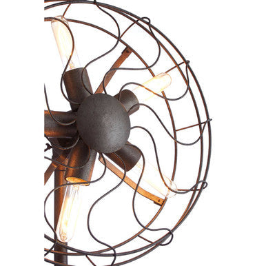 Vintage Fan Shape Table Lamp | Trissoni