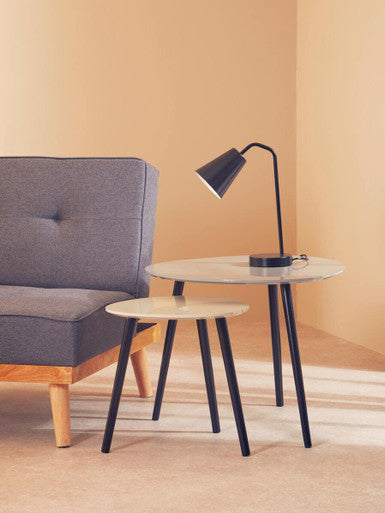 Shaina Black Metal Modern Desk Lamp