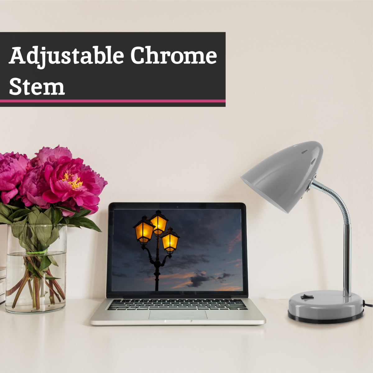 Flexi Grey Desk Lamp