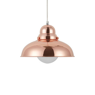 Bell Shaped Pendant Light with Copper Finish | Jasper