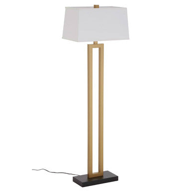 Leora White Fabric Floor Lamp