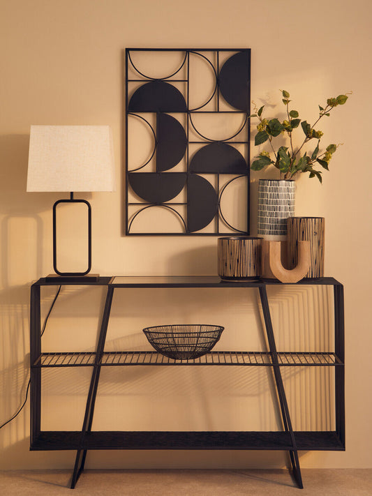 Lucas Natural and Black Table Lamp