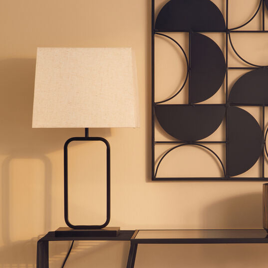 Lucas Natural and Black Table Lamp