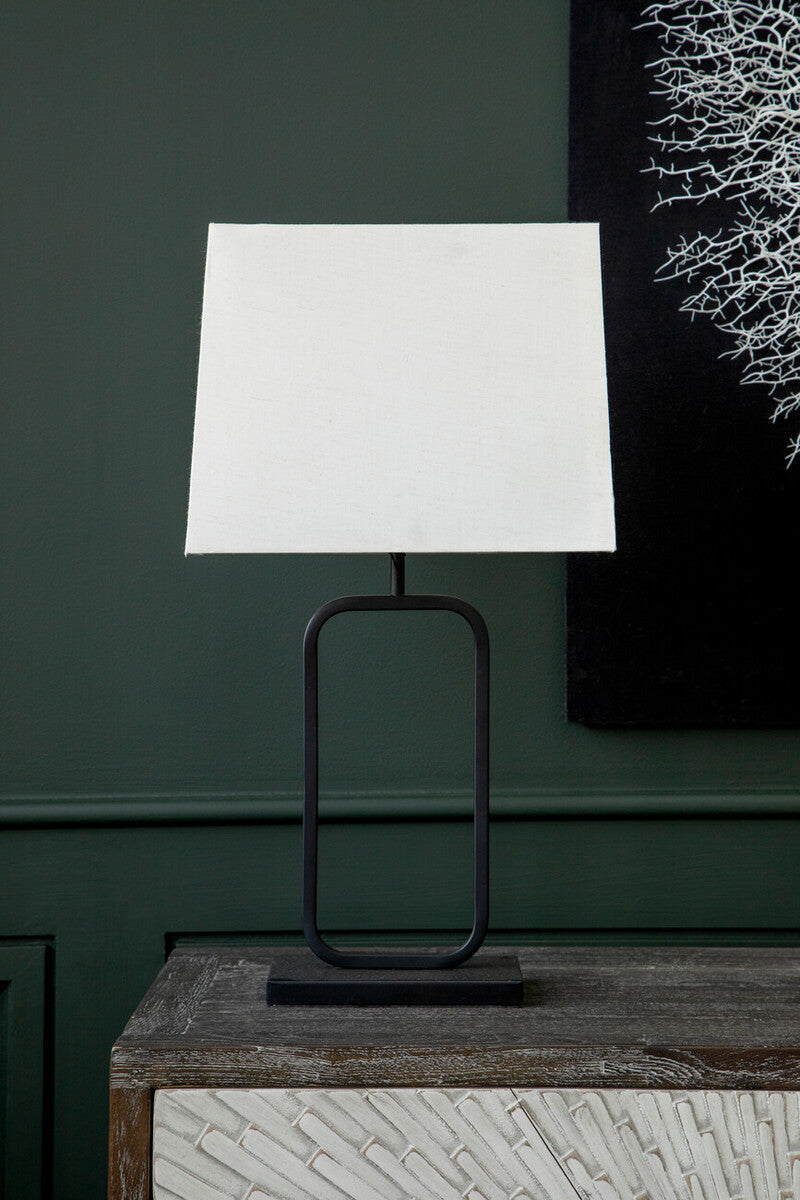 Lucas Natural and Black Table Lamp