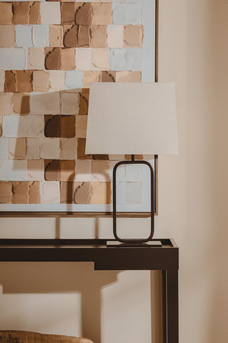 Lucas Natural and Black Table Lamp
