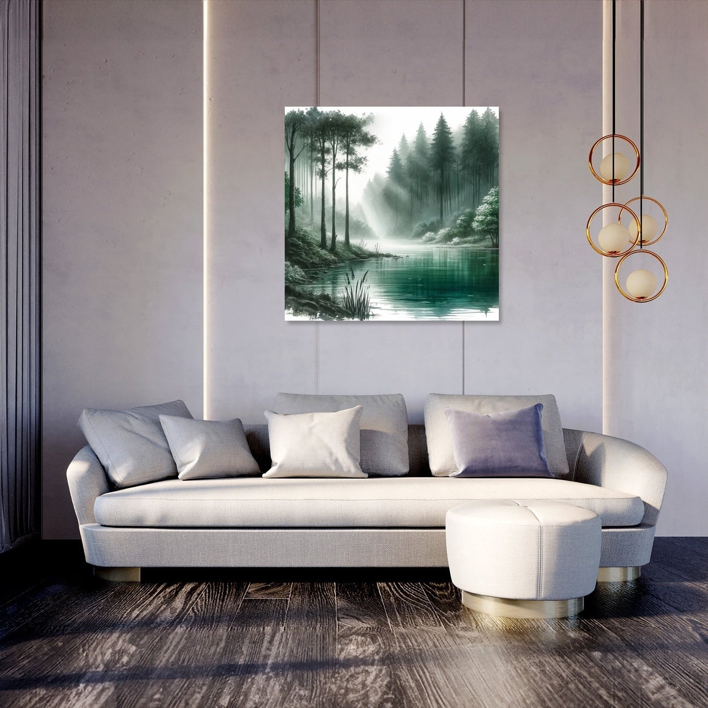 Forest Lake Tranquility Canvas