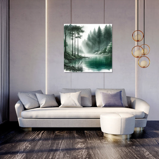Forest Lake Tranquility Canvas