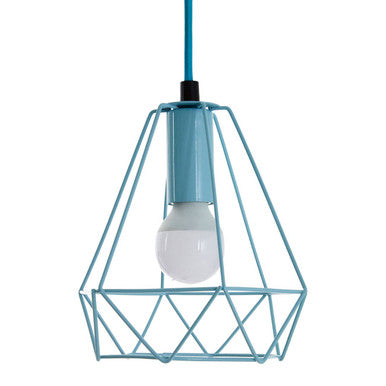 Blue Metal Wire Pendant Light | Beli