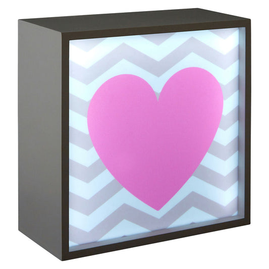 Pink Heart LED Light Box
