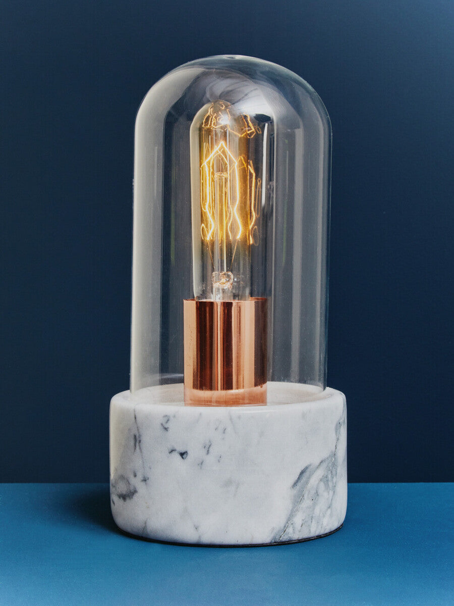 Lamonte Bell Lamp with Grey Marble Base