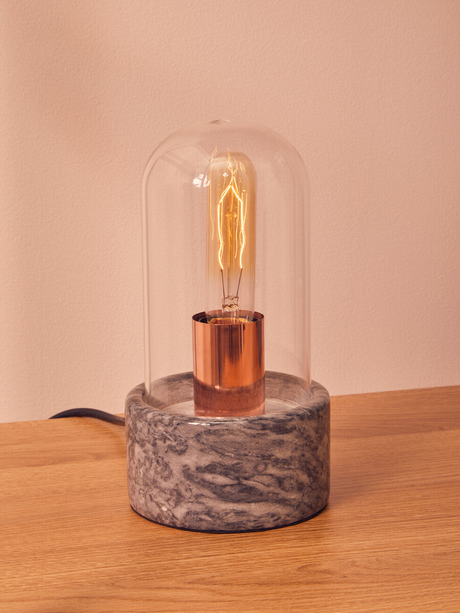 Lamonte Bell Lamp with Black Marble Base