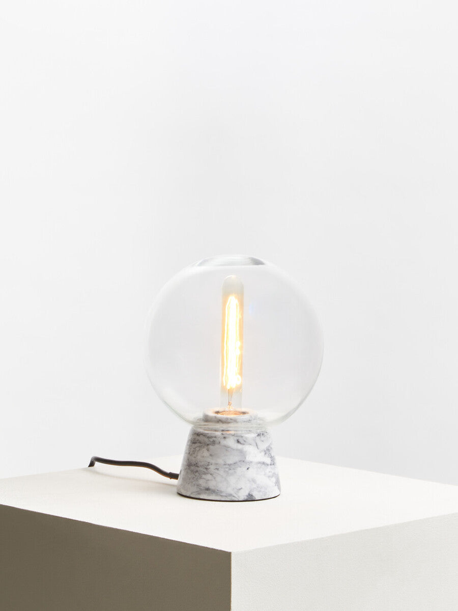 Globe Lamp with Grey Marble Base | Lamonte