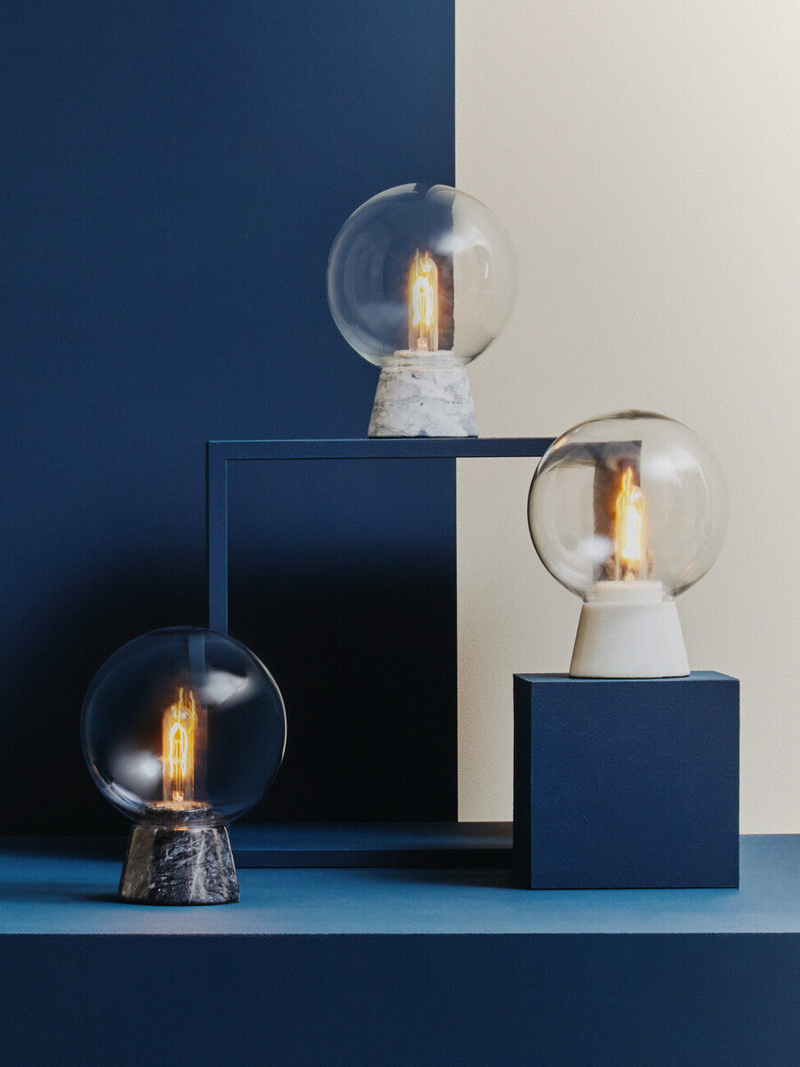Globe Lamp with Grey Marble Base | Lamonte