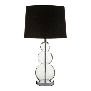 Luke Black Fabric Shade Table Lamp