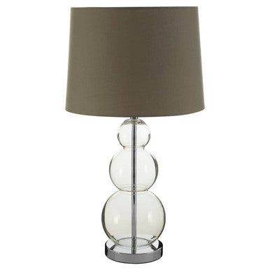Luke Grey Fabric Shade Table Lamp