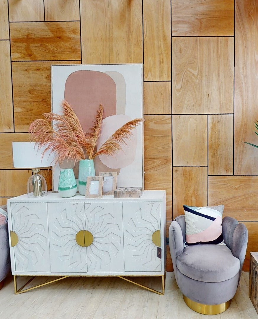 Sellis Clear Glass and Antique Brass Finish Metal Table Lamp