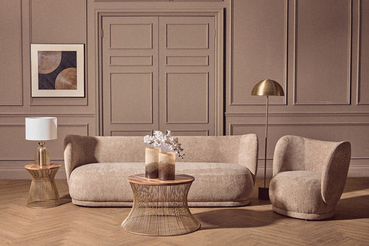 Sellis Clear Glass And Brass Finish Metal Table Lamp