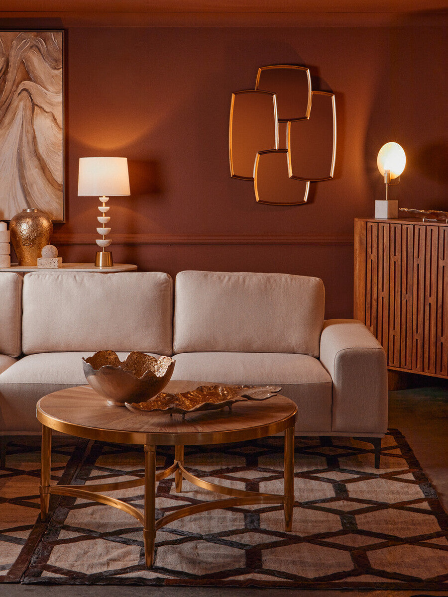 Saramis Table Lamp With White Marble Base