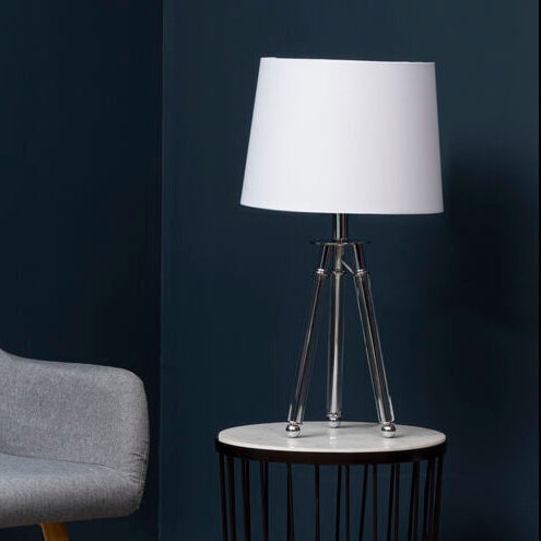 Halia Chrome Finish Tripod Table Lamp