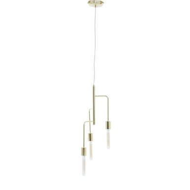 3 Bulb Gold Finish Pendant Light | Lagona
