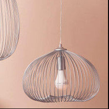 1 Bulb Silver Finish Pendant Light | Lavis
