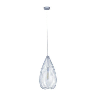 Lavis Teardrop Silver Pendant Light
